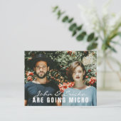 Ankündigung moderner Foto Micro Wedding (Stehend Vorderseite)