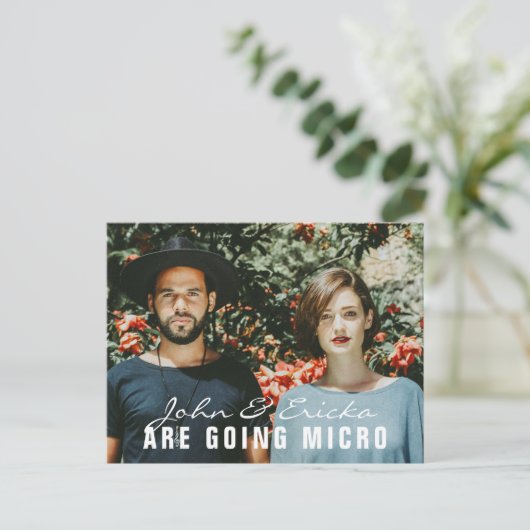 Ankündigung moderner Foto Micro Wedding (Stehend Vorderseite)