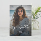 Ankündigung moderner Foto Script Abschluss (Stehend Vorderseite)