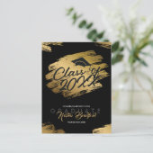 Ankündigung moderner Goldstrike Black Abschluss Postkarte (Stehend Vorderseite)
