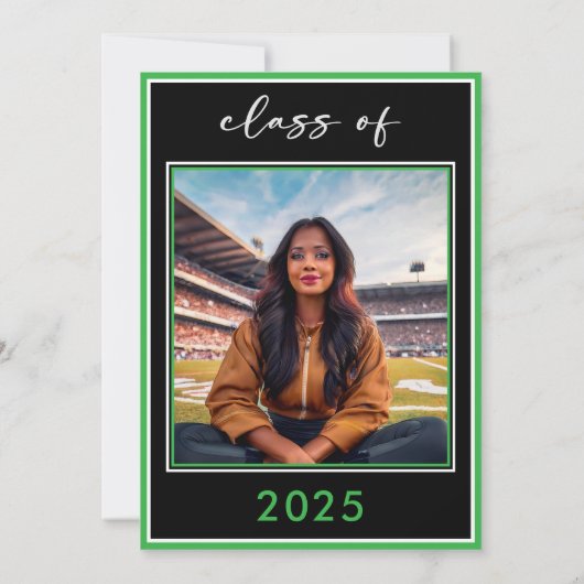 Ankündigung moderner Green Script Abschluss (Rückseite)