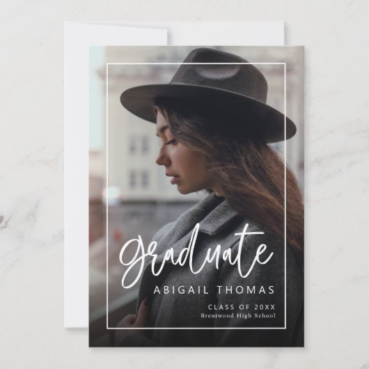 Ankündigung moderner handgeschriebener Abschlüsse (Vorderseite)