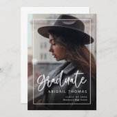 Ankündigung moderner handgeschriebener Abschlüsse (Vorne/Hinten)