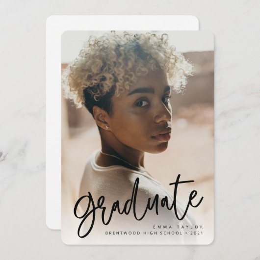 Ankündigung moderner handgeschriebener Script-Absc (Vorne/Hinten)