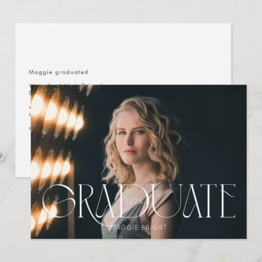 Ankündigung moderner Hochschulabsolventen (Vorne/Hinten)