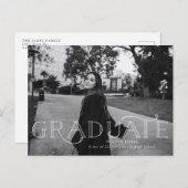 Ankündigung moderner kühner Abschluss Postkarte (Vorne/Hinten)