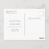 Ankündigung moderner kühner Abschluss Postkarte (Rückseite)