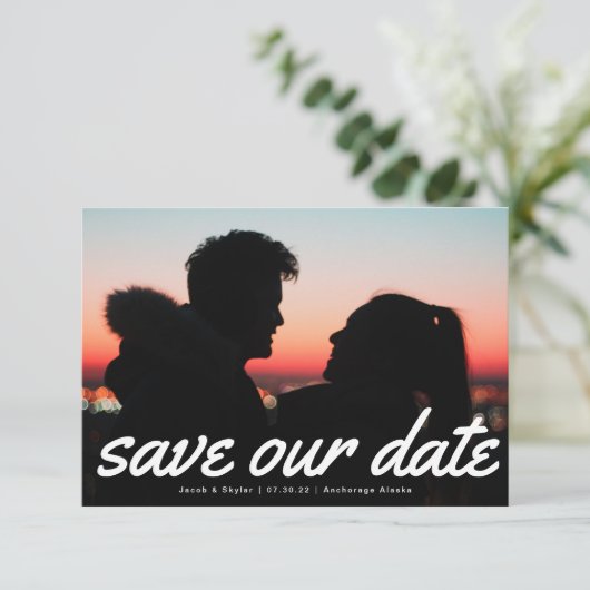 Ankündigung moderner Multi-Foto-Texte (Stehend Vorderseite)