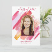 Ankündigung moderner rosafarbener und goldgelber A (Stehend Vorderseite)