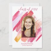 Ankündigung moderner rosafarbener und goldgelber A (Vorderseite)