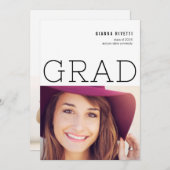 Ankündigung moderner Typografie-Foto-Abschluss (Vorne/Hinten)