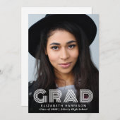 Ankündigung moderner Typografie-Foto-Abschluss (Vorne/Hinten)