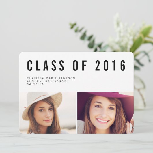 Ankündigung moderner Typografie-Foto-Abschluss (Stehend Vorderseite)