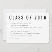 Ankündigung moderner Typografie-Foto-Abschluss (Rückseite)