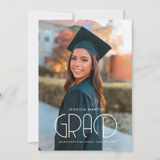 Ankündigung moderner Typografie-Foto-Abschluss (Vorderseite)