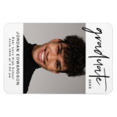 Ankündigung moderner Typografie-Foto-Abschluss Magnet (Horizontal)