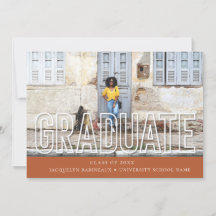 Ankündigung moderner Typografie-Graduate-Foto