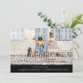 Ankündigung moderner Typografie-Graduate-Foto (Stehend Vorderseite)