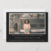 Ankündigung moderner Typografie-Graduate-Foto (Rückseite)