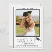 Ankündigung moderner Typografie-Graduate-Foto (Vorderseite)