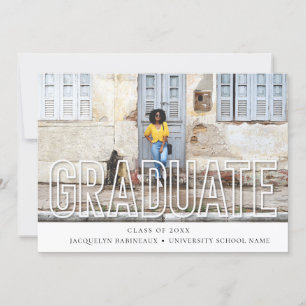 Ankündigung moderner Typografie-Graduate-Foto