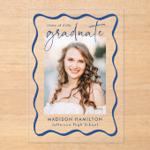 Ankündigung moderner Wavy Frame Acryl-Abschluss (Vorderseite)