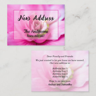Ankündigung neue Adresse Rosa Begonie