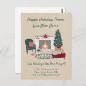 Ankündigung | Neue Zuhause für Feiertage Postkarte (Vorne/Hinten)