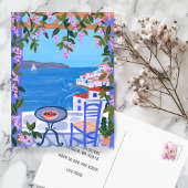 ANKÜNDIGUNG Neue Zuhause Island Terrasse Griechisc Postkarte