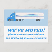 ANKÜNDIGUNG NEUER ADRESSE Niedlicher LKW-Spaß Postkarte (Vorderseite)