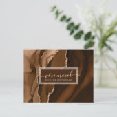 Ankündigung neuer Geschäftsstandorte Postkarte (Stehend Vorderseite)