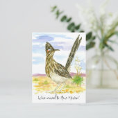Ankündigung New Mexico Roadrunner Yucca Postkarte (Stehend Vorderseite)