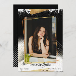 Ankündigung niedlicher Gerahmter Abschluss in Blac