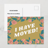 ANKÜNDIGUNG Niedlicher rosa Rosenrahmen Postkarte (Vorne/Hinten)