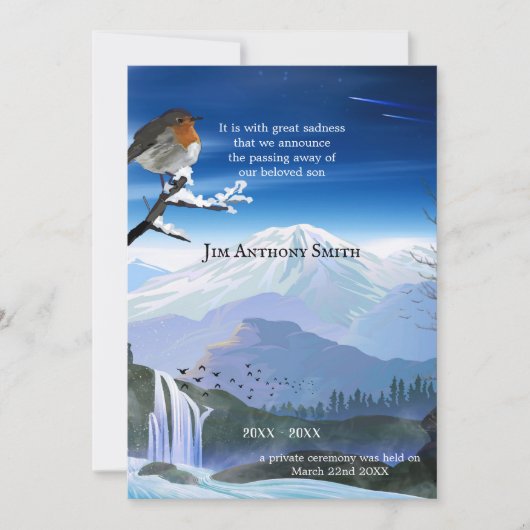 Ankündigung oder Einladung von Kindertod (Vorderseite)