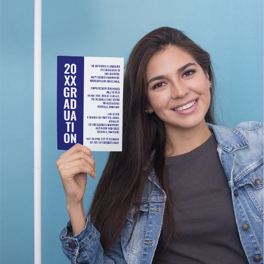 Ankündigung/Party Einladung des Abschlusses [blau]