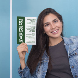 Ankündigung/Party Einladung des Abschlusses [grün]