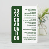 Ankündigung/Party Einladung des Abschlusses [grün] (Stehend Vorderseite)