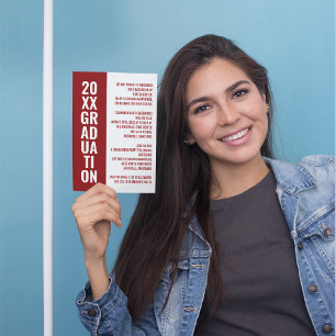 Ankündigung/Party Einladung des Abschlusses [Rot]