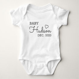 Ankündigung personalisierter Babyname Baby Strampler