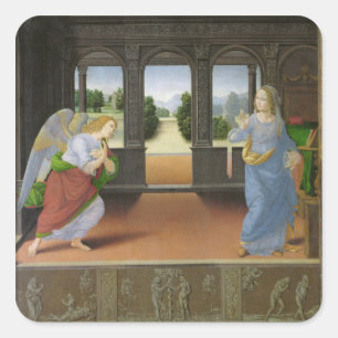 Ankündigung Quadratischer Aufkleber