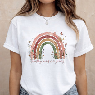 Ankündigung Regenbogen Schwangerschaft Bekanntgabe T-Shirt