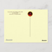 Ankündigung, Saint Emidius und ein UFO Postkarte (Rückseite)