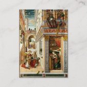 Ankündigung, Saint Emidius und ein UFO Visitenkarte (Rückseite)