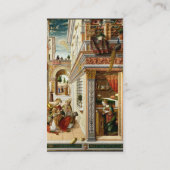 Ankündigung, Saint Emidius und ein UFO Visitenkarte (Rückseite)