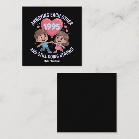 Ankündigung seit dem Hochzeitstag 1995 (Vorne/Hinten)
