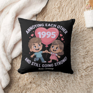 Ankündigung seit dem Hochzeitstag 1995 Kissen