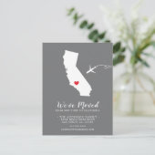 Ankündigung | Staat California Post Card (Stehend Vorderseite)