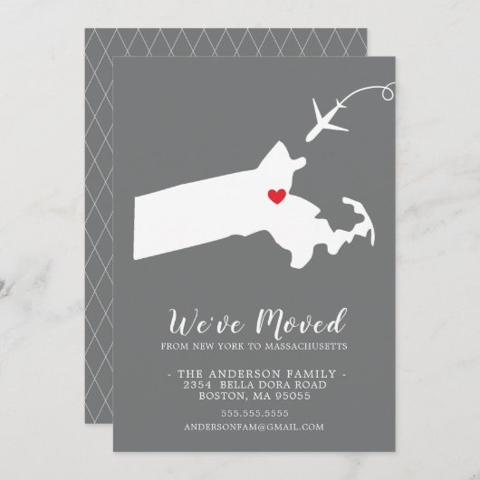 Ankündigung | Staat MASSACHUSETTS (Vorne/Hinten)