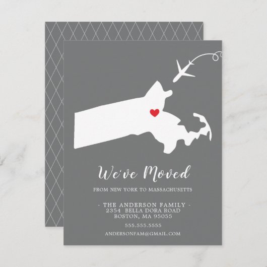 Ankündigung | Staat MASSACHUSETTS (Vorne/Hinten)